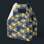 Ballotins Ballotin Party Favoriser Box-Gold Stars<br><div class="desc">Boite de faveur de fête dans un design d'impression festif d'étoiles d'or. Couleur bleu marine Personnaliser cet article ou acheter tel quel. Image stock</div>