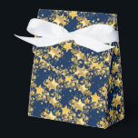 Ballotins Ballotin Party Favoriser Box-Gold Stars<br><div class="desc">Boite de faveur de fête dans un design d'impression festif d'étoiles d'or. Couleur bleu marine Personnaliser cet article ou acheter tel quel. Image stock</div>