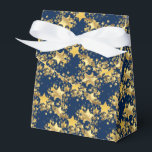 Ballotins Ballotin Party Favoriser Box-Gold Stars<br><div class="desc">Boite de faveur de fête dans un design d'impression festif d'étoiles d'or. Couleur bleu marine Personnaliser cet article ou acheter tel quel. Image stock</div>