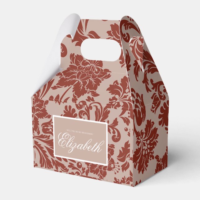 Ballotins Ballotin personnalisé damassé rouille cuivre (Verso)