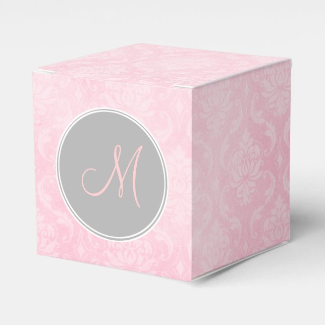 Ballotins Ballotin rose Damask gris monogramme (Verso)