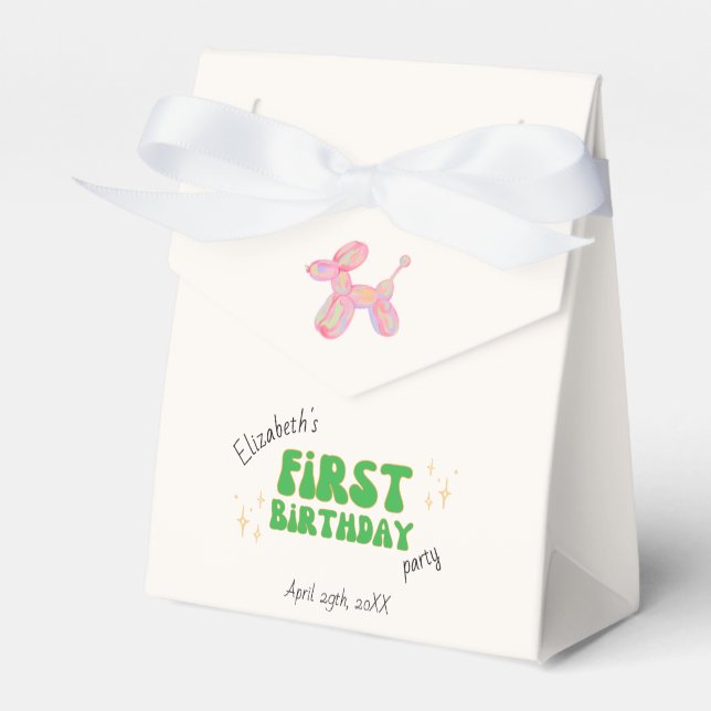 Ballotins Ballotte rose 1er anniversaire fête (Verso)