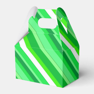 Ballotins Bandes de bonbons en couches - vert émeraude et bl