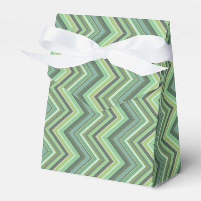Ballotins Bandes de zigzag vert olive (Verso)