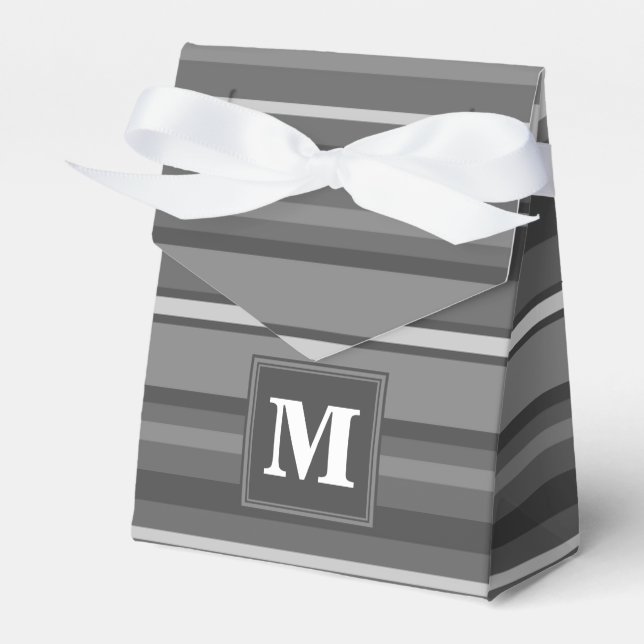 Ballotins Bandes gris monogramme (Verso)