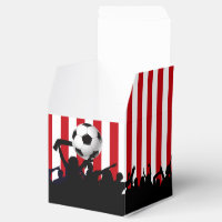 Bandes rouges et blanches Ventilateurs de football