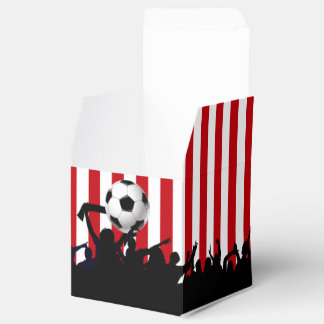 Ballotins Bandes rouges et blanches Ventilateurs de football