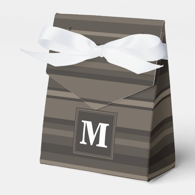 Ballotins Bandes taupe monogramme (Verso)