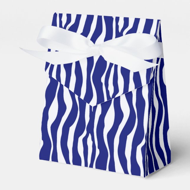 Ballotins Bandes zébrées - Bleu foncé de cobalt et blanc (Verso)