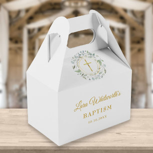 Ballotins Baptême Christening Laurel Garland Gold Script