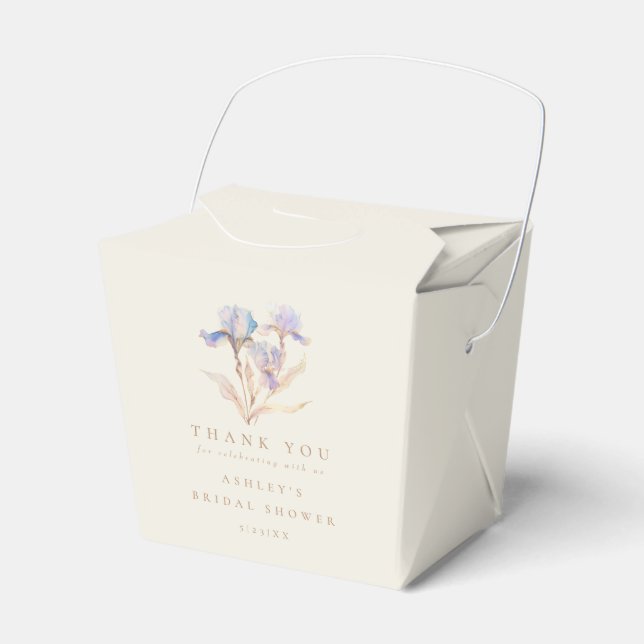 Ballotins Baptême de mariage à l'aquarelle Iris (Verso)