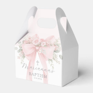 Ballotins Baptême Fille Floral Blush Rose Arc