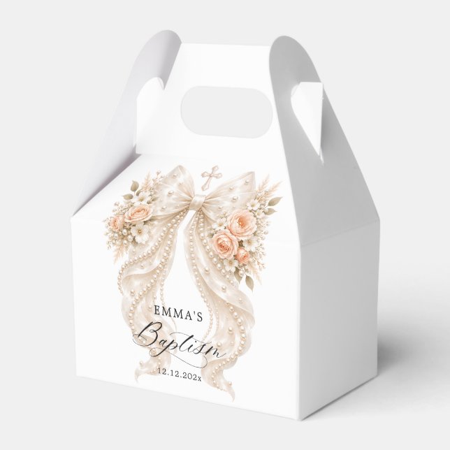 Ballotins Baptême Fleur Pearl Arc (Verso)