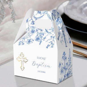 Ballotins Baptême fleur sauvage bleu français
