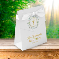 Baptism Christening Laurel Garland Favor Box