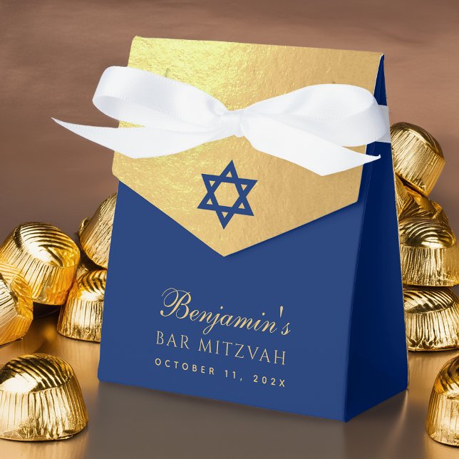 Ballotins Bar Mitzvah Étoile de David Bleue Faux Or Religieu (Créateur téléchargé)