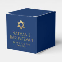Barre personnalisée en or bleu foncé Mitzvah