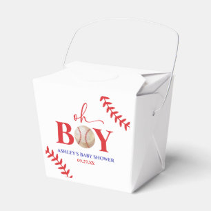 Ballotins Baseball Oh Garçon Baby shower blanc Brown