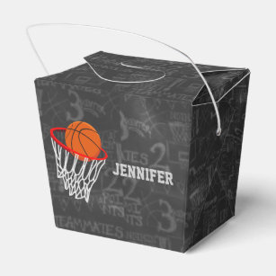 Ballotins Basket-ball et hoop personnalisés en tableau noir