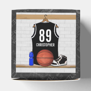 Ballotins Basket-ball noir et blanc personnalisé Jersey