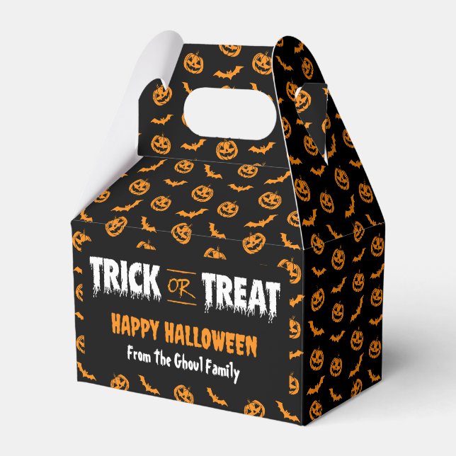 Ballotins Bat citrouille Trick ou Treat Dark Gable (Verso)