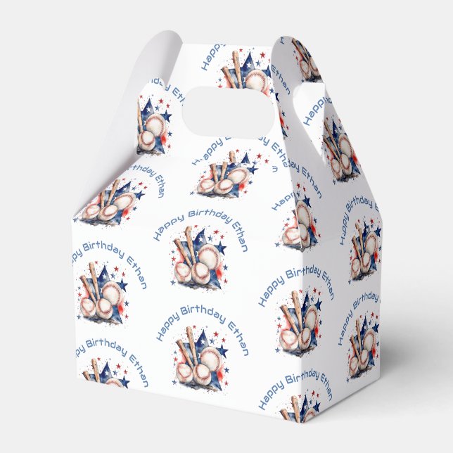 Ballotins Bat de baseball heureux Anniversaire Nom Motif Enf (Verso)