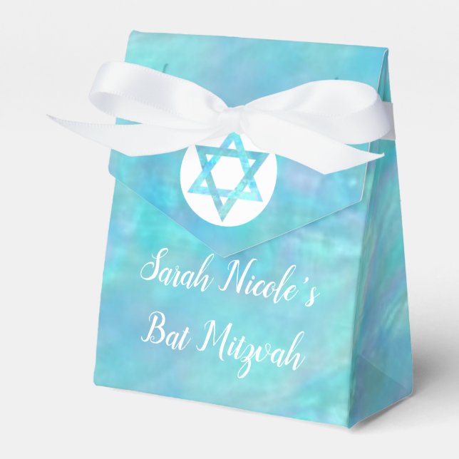 Ballotins Bat mitzvah Blue Opal Modern Chic Glam Party (Verso)