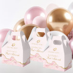 Ballotins Bat mitzvah Personnalisé de l'Agate rose chic<br><div class="desc">Une agate rose et or chic décore cette boîte de préférence Bat mitzvah moderne. Le nom de votre fille est écrit dans une belle écriture formelle sous l'Étoile de David. Joli ballotin pour une famille juive moderne célébrant une fille appelée à la Torah.</div>
