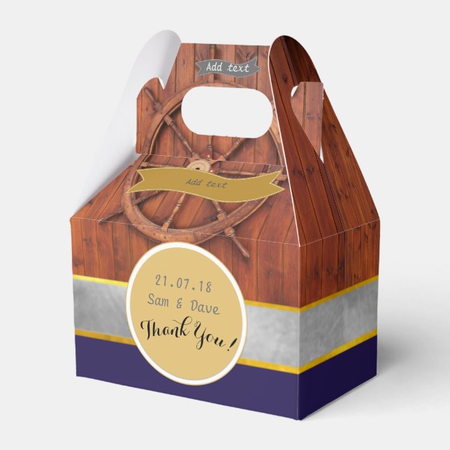 Ballotins Bateaux rustiques NAUTIQUES personnalisés roue Gab (Verso)