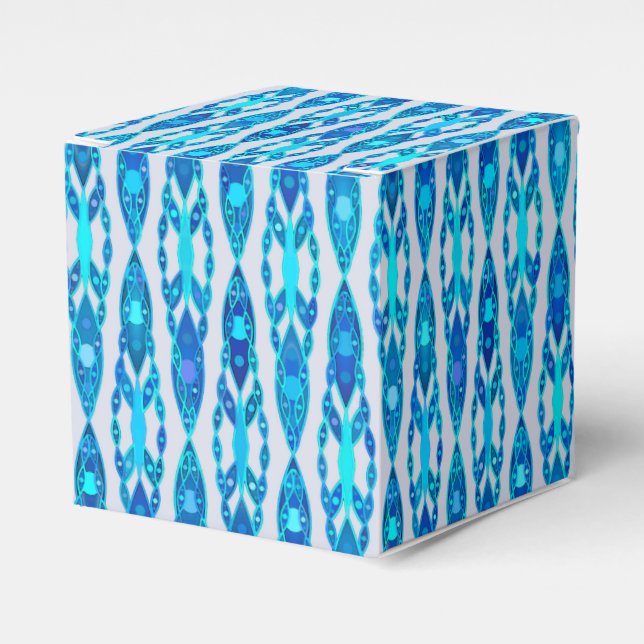 Ballotins Batik Tribal - Bleu Saphir et Gris Argent (Verso)