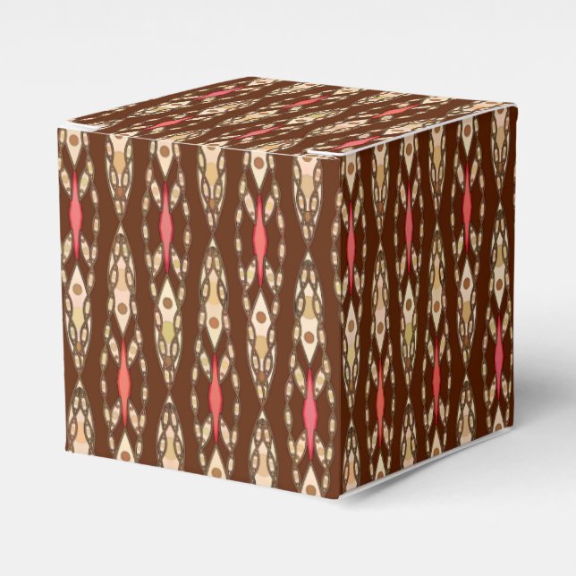 Ballotins Batik Tribal - Marron, Beige et Corail (Verso)