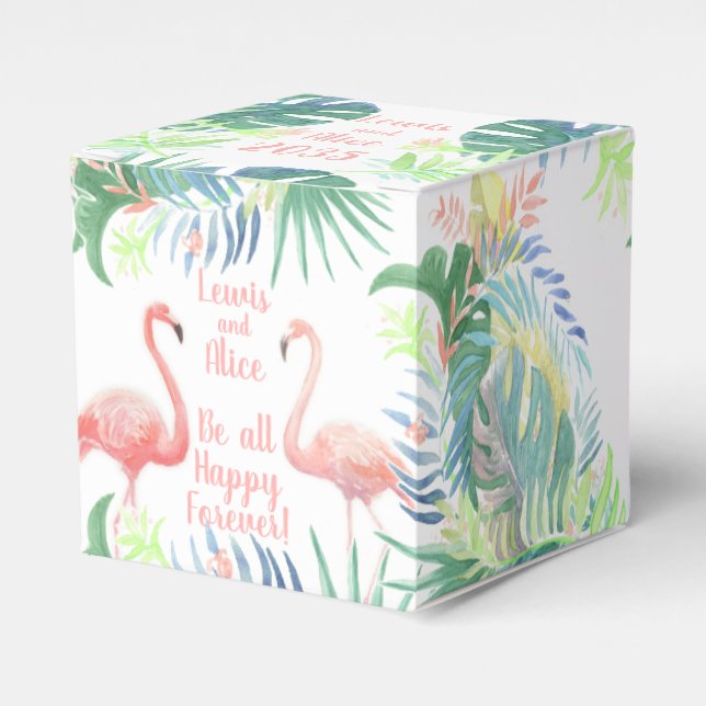 Ballotins Be all Happy Forever! Fairy Tale Two Pink Flamingo (Verso)