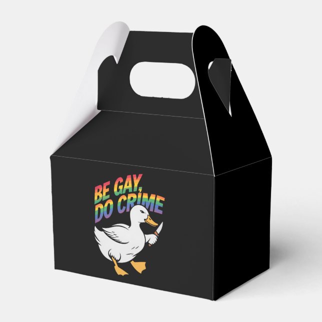 Ballotins Be Gay Do Crime Drôle Goose Rainbow Pride LGBTQ (Verso)