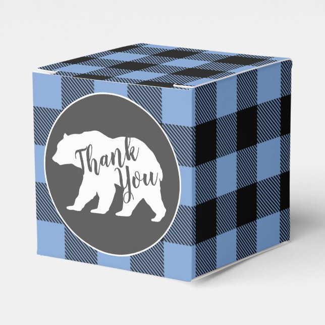 Ballotins Bear Baby shower Garçon bleu (Verso)
