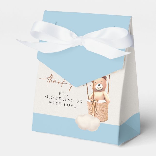 Ballotins Bear Balloons Blue Brown Crème Ballotin garçon (Verso)