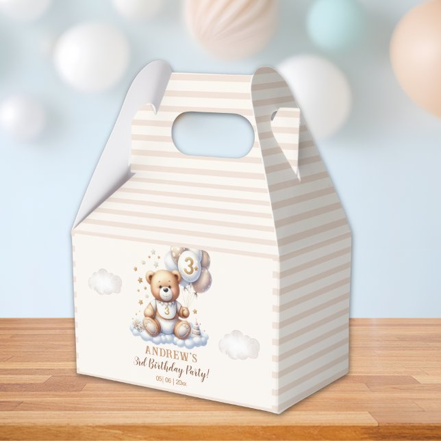 Ballotins Bear-y Cute – 3rd Birthday Party Treat Boxes (Créateur téléchargé)