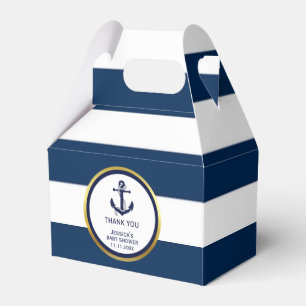 Ballotins Beau baby shower nautique fait sur commande d'or