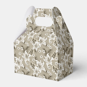 Ballotins Beau motif floral beige