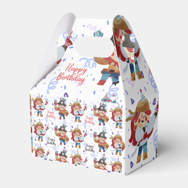 Ballotins Beau thème bleu et rouge pirate (Verso)