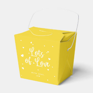 Ballotins Beaucoup d'amour + cœurs de couleur personnalisée