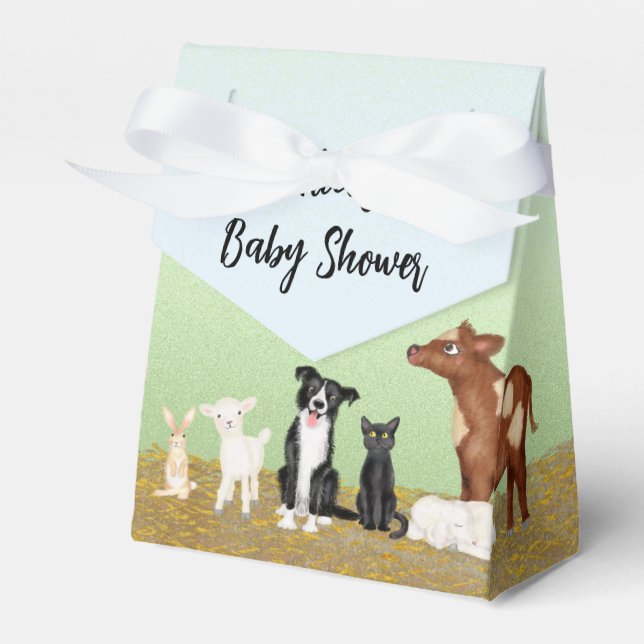 Ballotins Beaux animaux de ferme baby shower tente ballotin (Verso)
