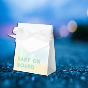 Ballotins Bébé à bord du Baby shower d'aquarelle surf Beach