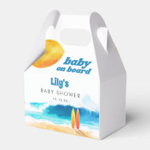 Bébé à Bord Surf Plage Aquarelle Baby Shower