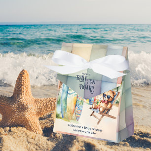 Ballotins Bébé À Bord Surfboard Teddy Bear Baby shower