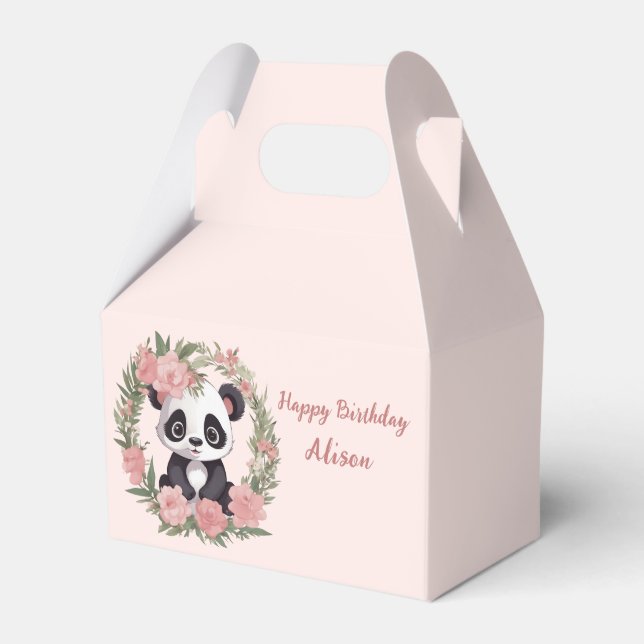 Ballotins Bébé adorable Panda Ours avec fleurs (Verso)