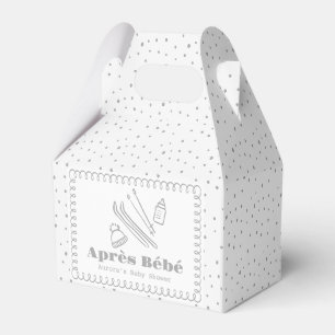 Ballotins Bébé Après gris dessiné à la main Baby Shower