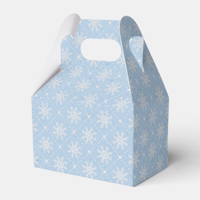 Ballotins Bébé Bleu blanc Flocon de neige Motif de Noël (Arrière)