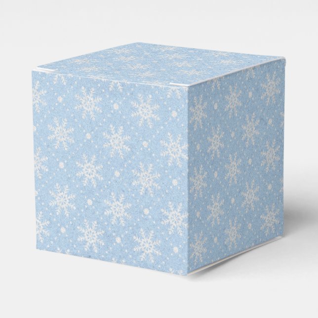Ballotins Bébé Bleu blanc Flocon de neige Motif de Noël (Verso)
