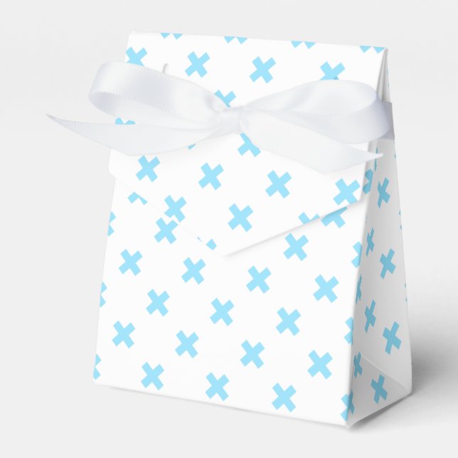 Ballotins Bébé bleu croix coutures sur blanc (Verso)