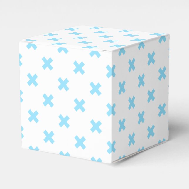 Ballotins Bébé bleu croix coutures sur blanc (Verso)